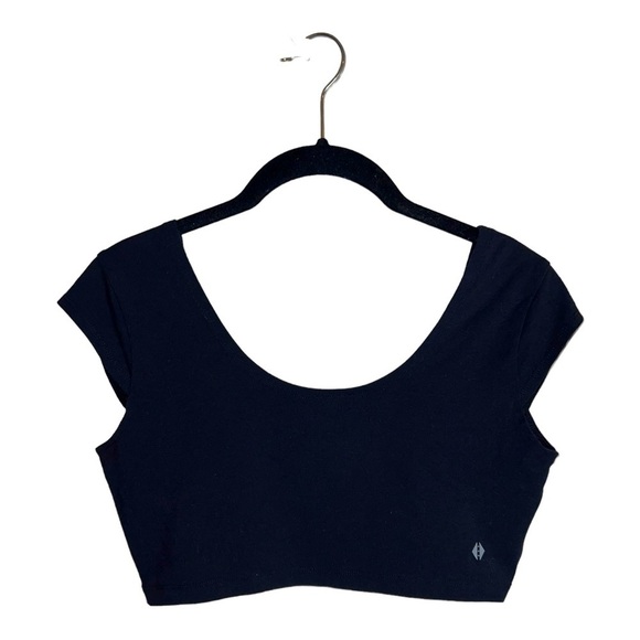 TAVI Noir CROP CAP SLEEVE TOP Yoga Sz S - Picture 1 of 6